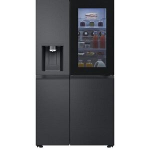 LG InstaView GSXE90EVAD 628L Smart Inverter American Style Fridge Freezer - Black Steel